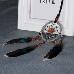 Hot Car Pendant Handmade Dream Catcher Feather Hanging Car Rearview Mirror Ornament Auto Bedroom Decor Room Decor Accessories