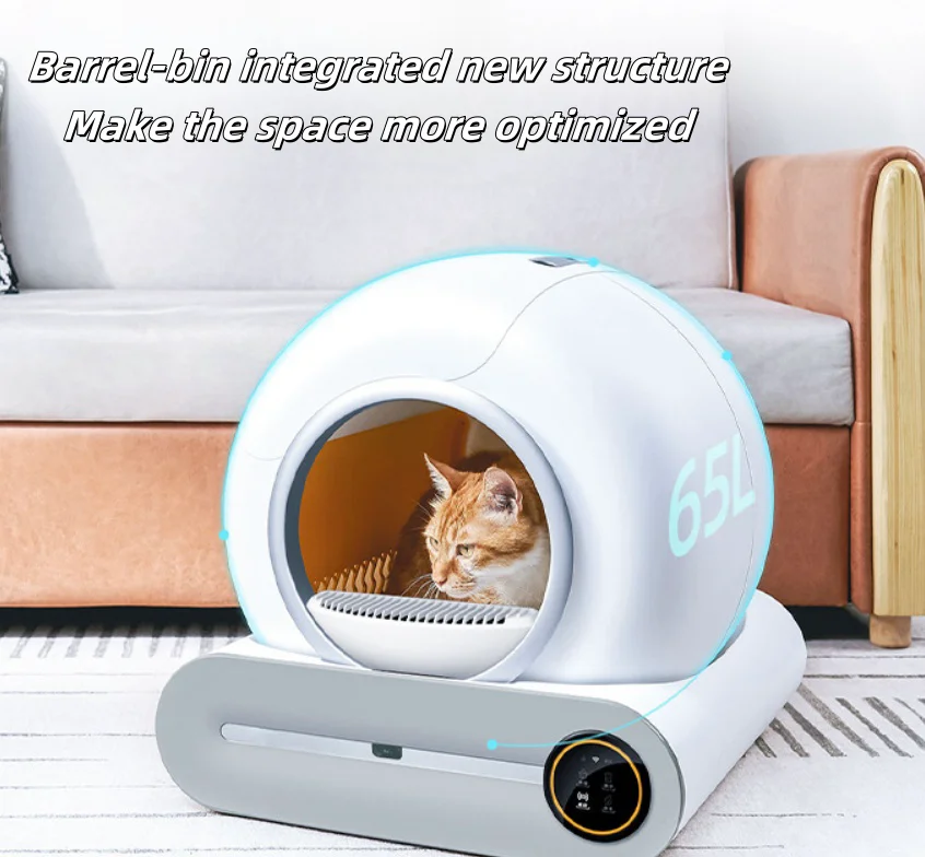 Large Smart Cat . Box with APP Control Self-Cleaning  Automatically for Multi-Cat Households