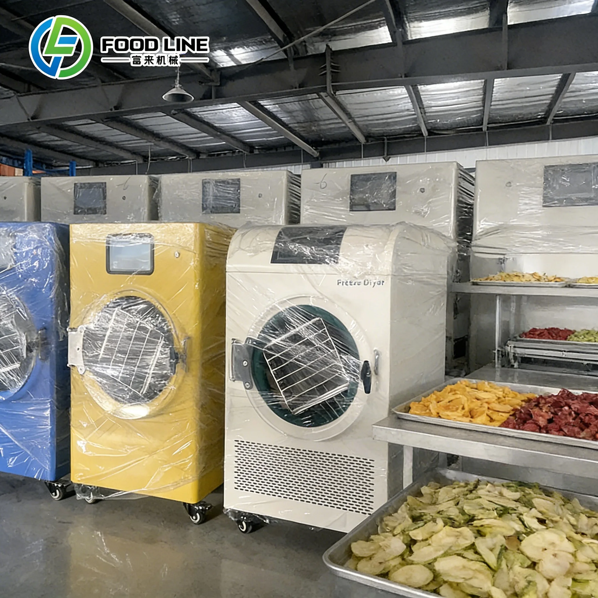 FOODLINE Freeze Dryer Industrial Lyophilizer Machine For Pharmaceutical Herb Food Large Capacity Vacuum Freeze Drying Unit