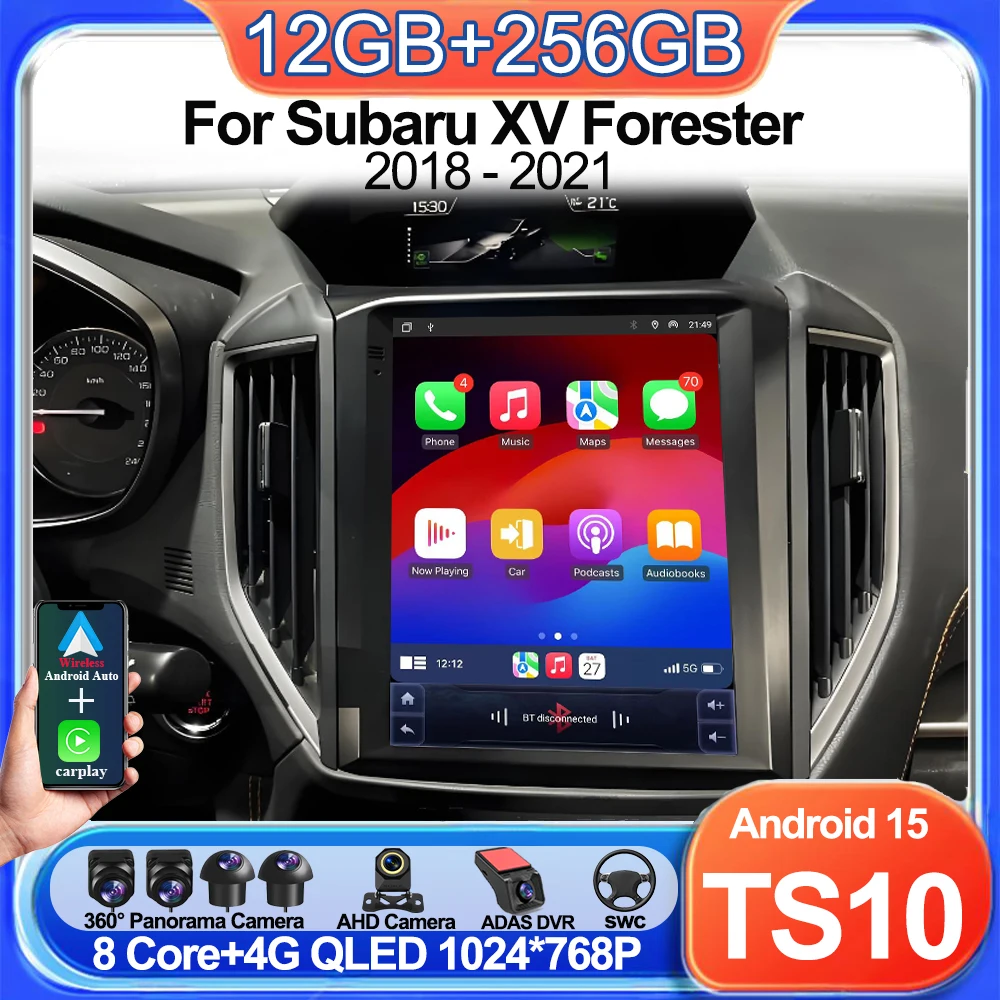 Radio Multimedia para Auto con Pantalla de 9.7 Pulgadas, Android 16, para Subaru XV Forester 2018-2021, Reproductor de Video, Navegación, 5G, GPS, WIFI, 2 Din