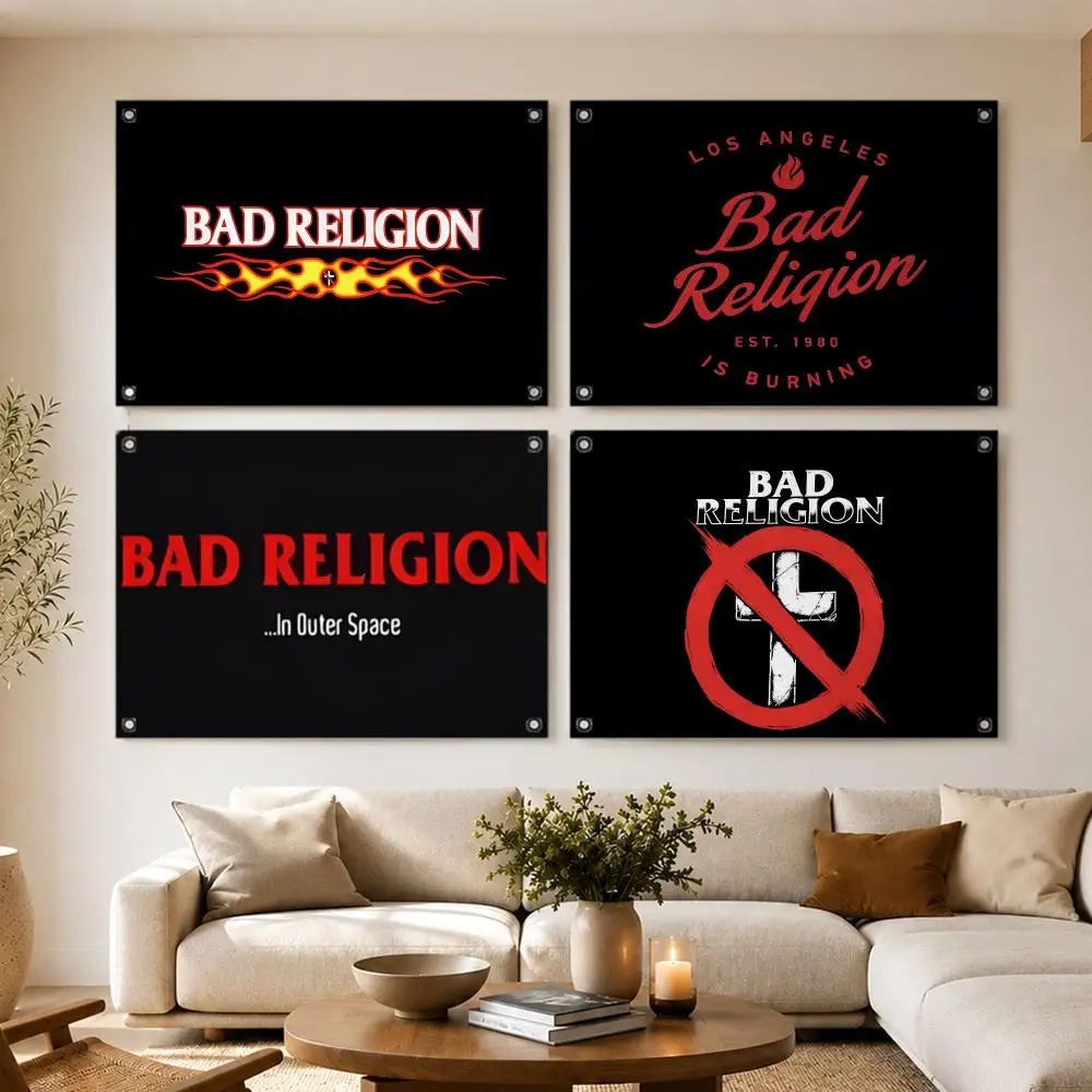 Band Bad Religion Flags flag For Room Dorm Camping Picnic Art Style Garage Bar wall Decoration Banner