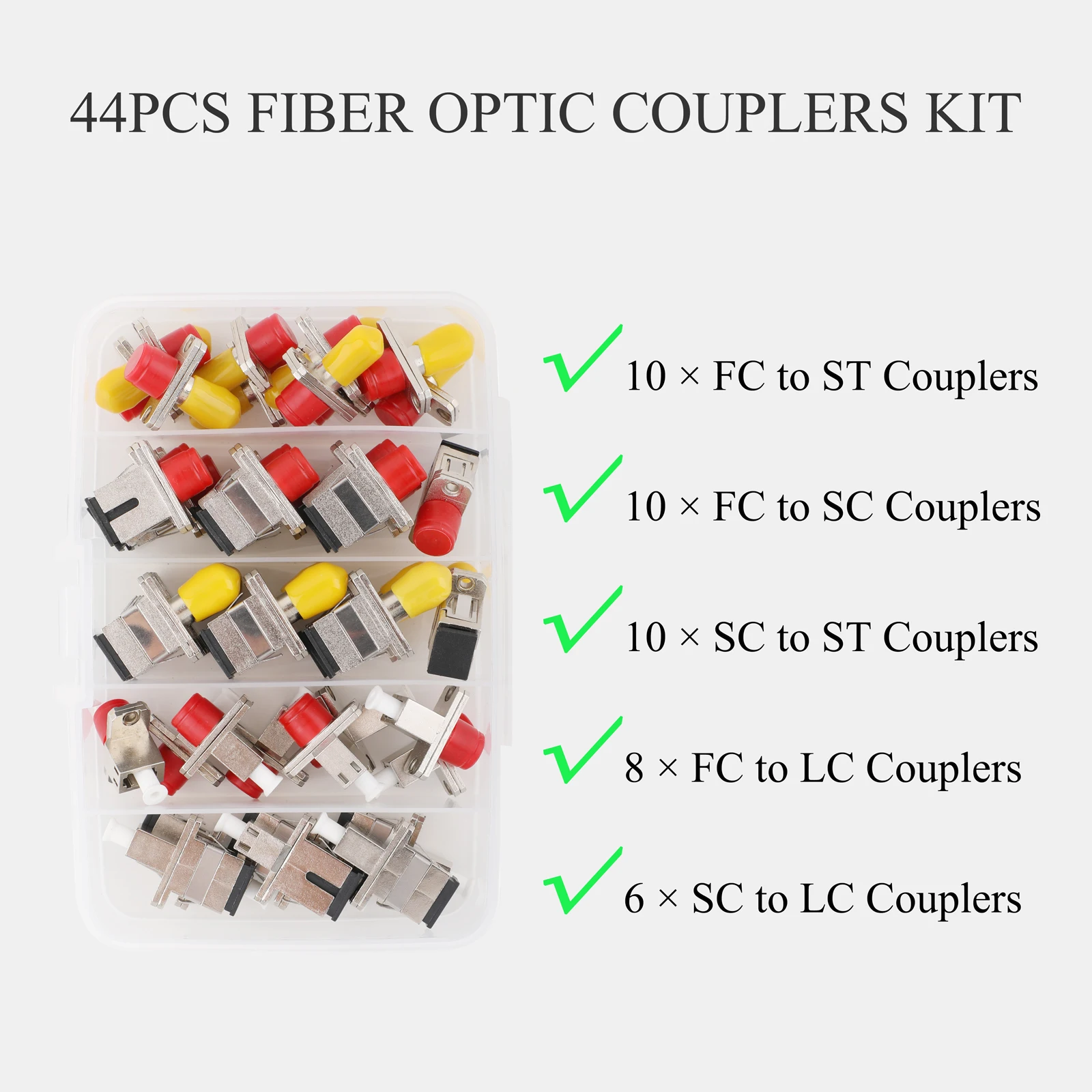 44pcs-fiber-optic-coupler-kit-fiber-adapter-kit-for-fc-sc-to-st-sc-lc-converter-connector-for-ftth-system