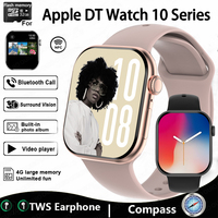 2025 New For Apple DT Watch 10 Smart Watch Men Women 3D Menu 16GB Large Memory TWS Headphones Video Playback NFC Smart Watch