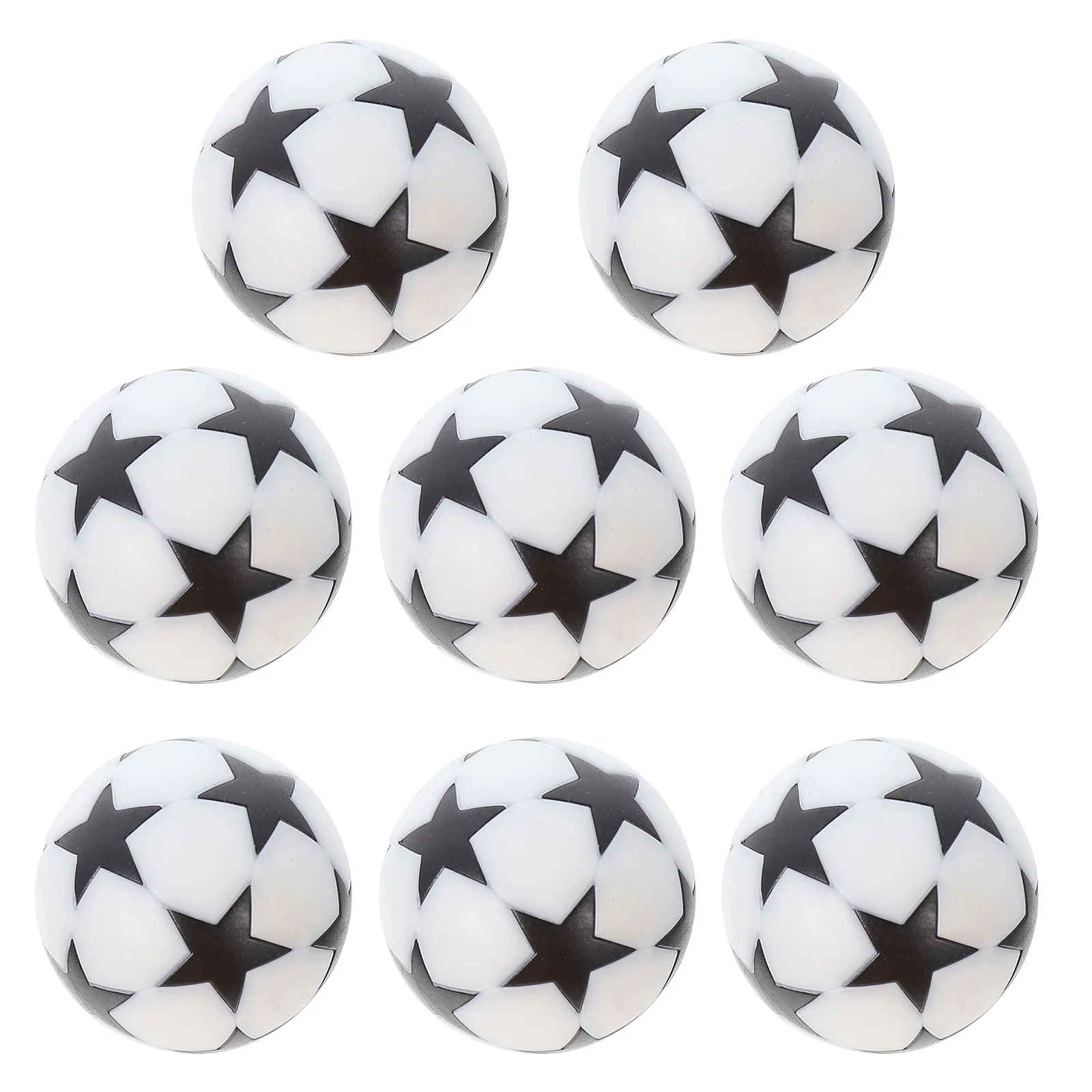 8 Pcs Football Table Five Star Child Mini Footballs Eco-friendly Plastic Desktop