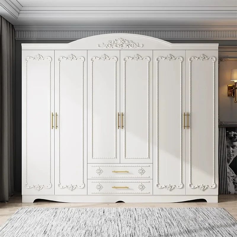 

Storage Organizer Wardrobe White Nordic Shelf Hotel Bedroom Wardrobe Wooden Doors Apartment Placard De Vetement Home Furniture