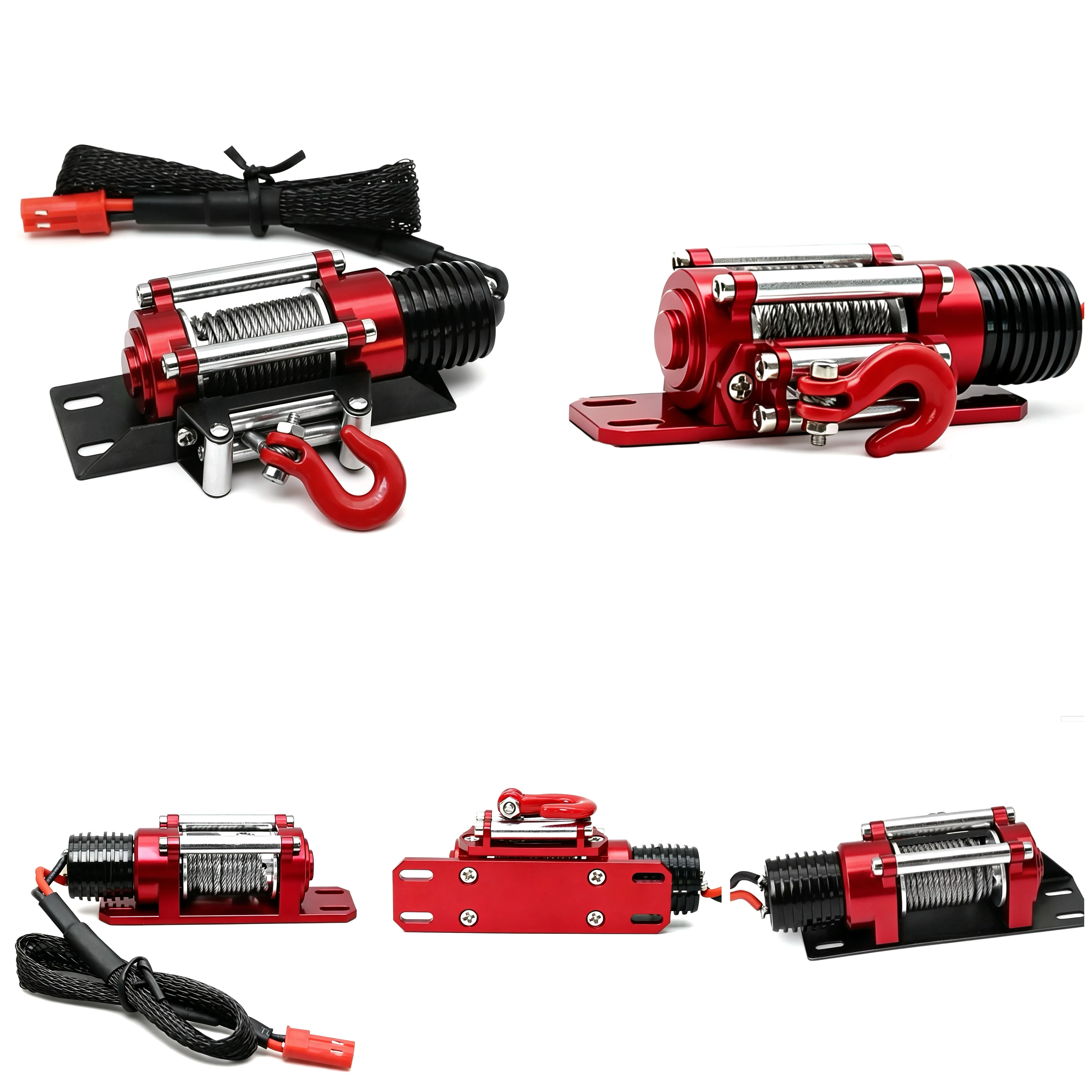 Metal Automatic Simulation Simulated Winch for 1/10 1/12 RC Crawler Car Axial SCX10 III 90046 D90 TRX4 TRX-6 D110 Redcat