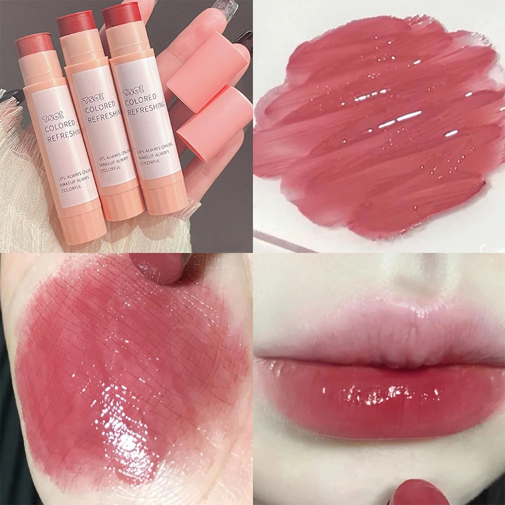 Jelly Colored Lip Balm Waterproof Moisturizing Anti-drying Lipsticks Long Lasting Hydrating Lip Tint Lips Care Makeup Cosmetics