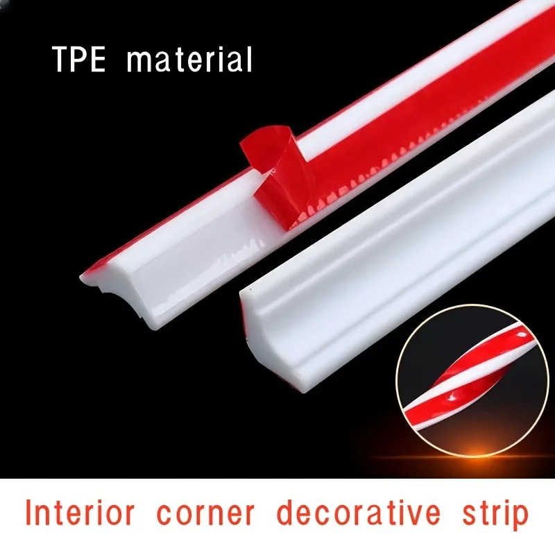 TPE Chamfered Line Self-Adhesive Wall Corner Line Embedded Triangular Self-Adhesive Baseboard Grout And Edge Strip Corner Line