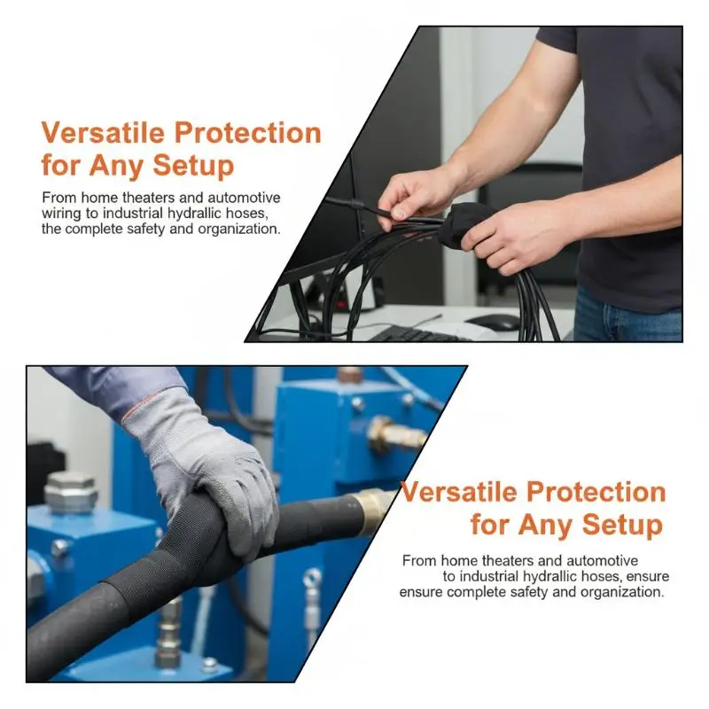 

Protection Hydraulic Hose Sleeve Protective Sleeve For Hoses Versatile Application Automotive Use For Hydraulic Hoses