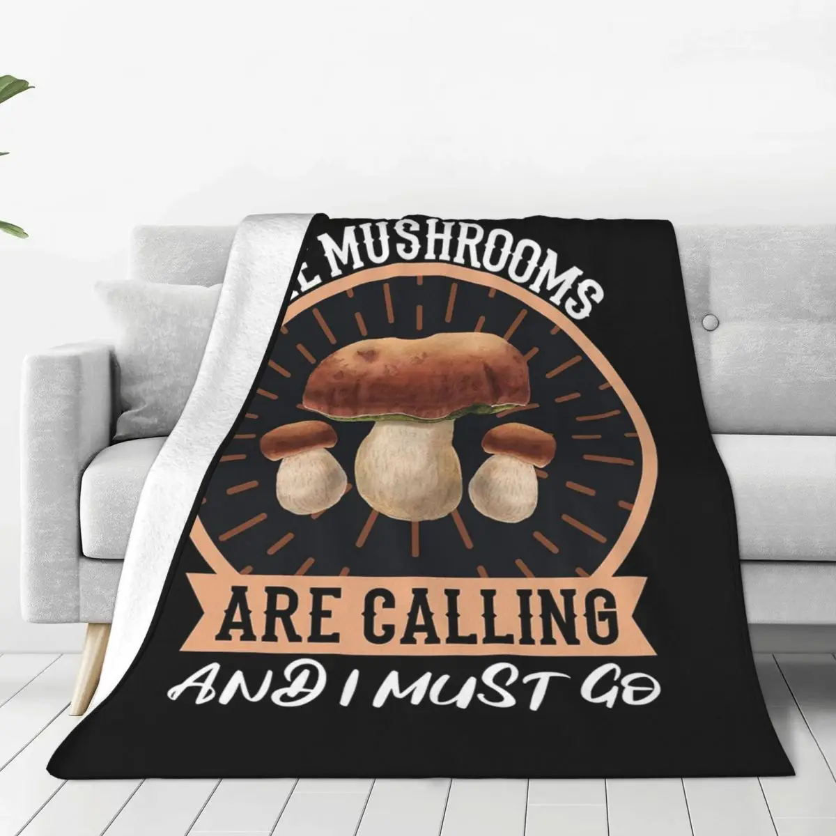 Collecting Mushrooms Mushroom Pickers Porcini Blankets Fleece Sofa Throw Blankets For Couch Bedding Throws Bedspread Quilt