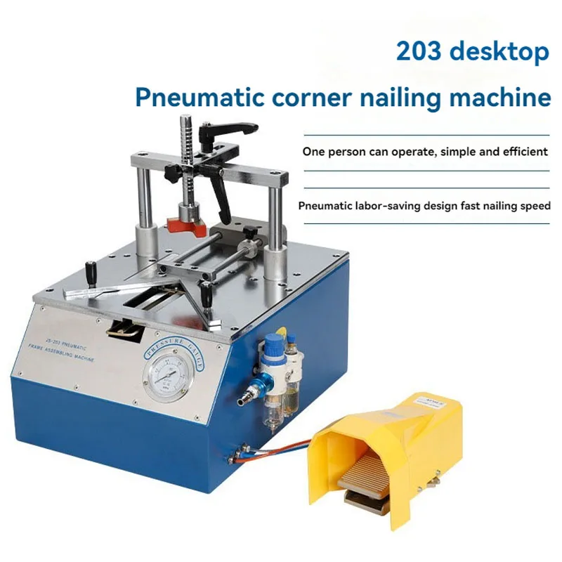 

110MM Bench-Top Type Picture Frame Underpinner 0.6-0.8 MPa Working Pressure Desktop Pneumatic Nail Angle Machine