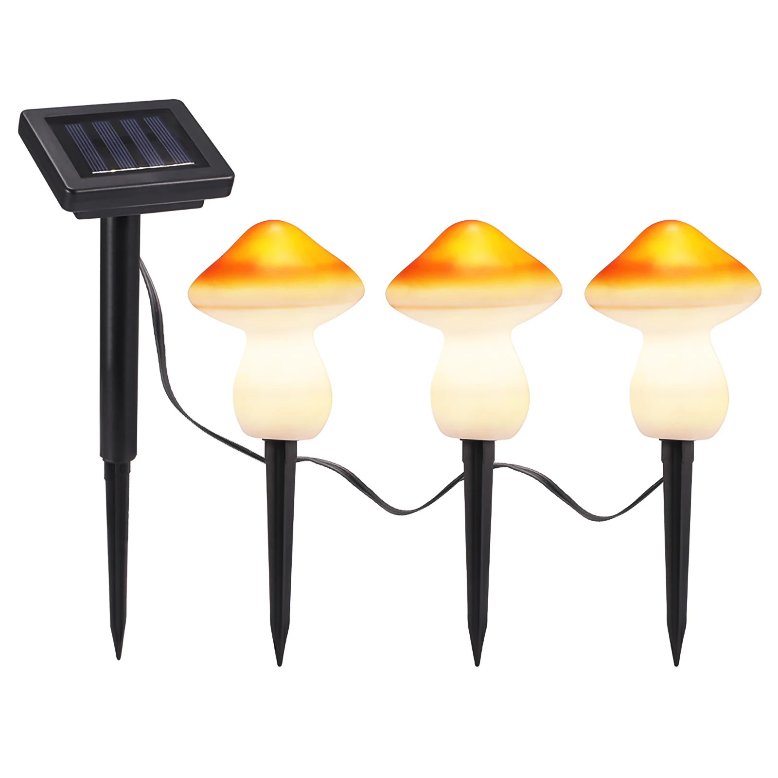 Mushroom Shape Solar Light Outdoor Ground Landscape Stake Lights Creative Waterproof Solar-Powered LED Garden Lamp Decoration