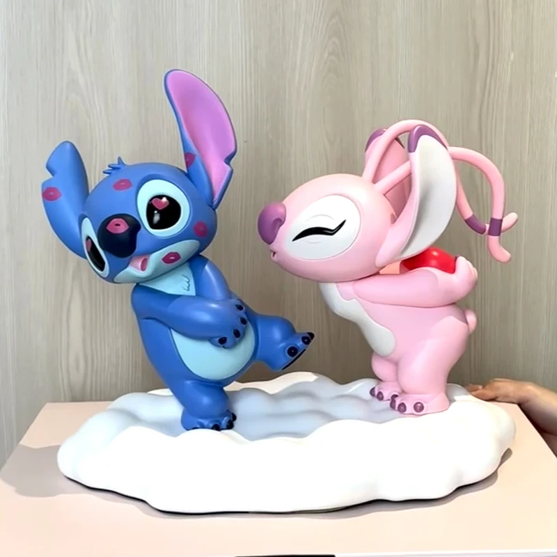 Cartoon Kissing Stitch Couple Ornaments Set Funny Cute Decoration Crafts Ornaments Children Birthday DIY Gifts Desk Decoration