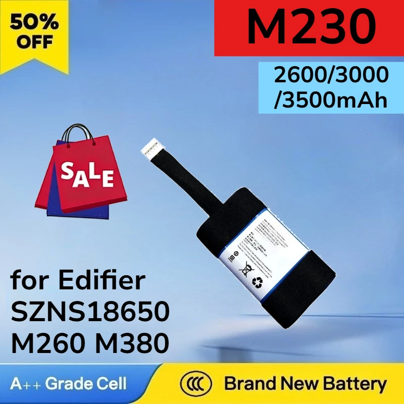 

New Replacement Battery for Edifier SZNS18650 M230 M260 M380 2600/3000/3500mAh High Quality Bluetooth Speaker Battery