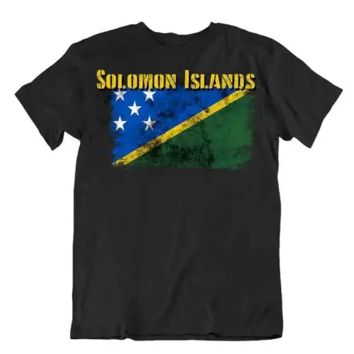 Solomon Islands flag Tshirt T-shirt Tee top city map canton charged GOOD TRICOT