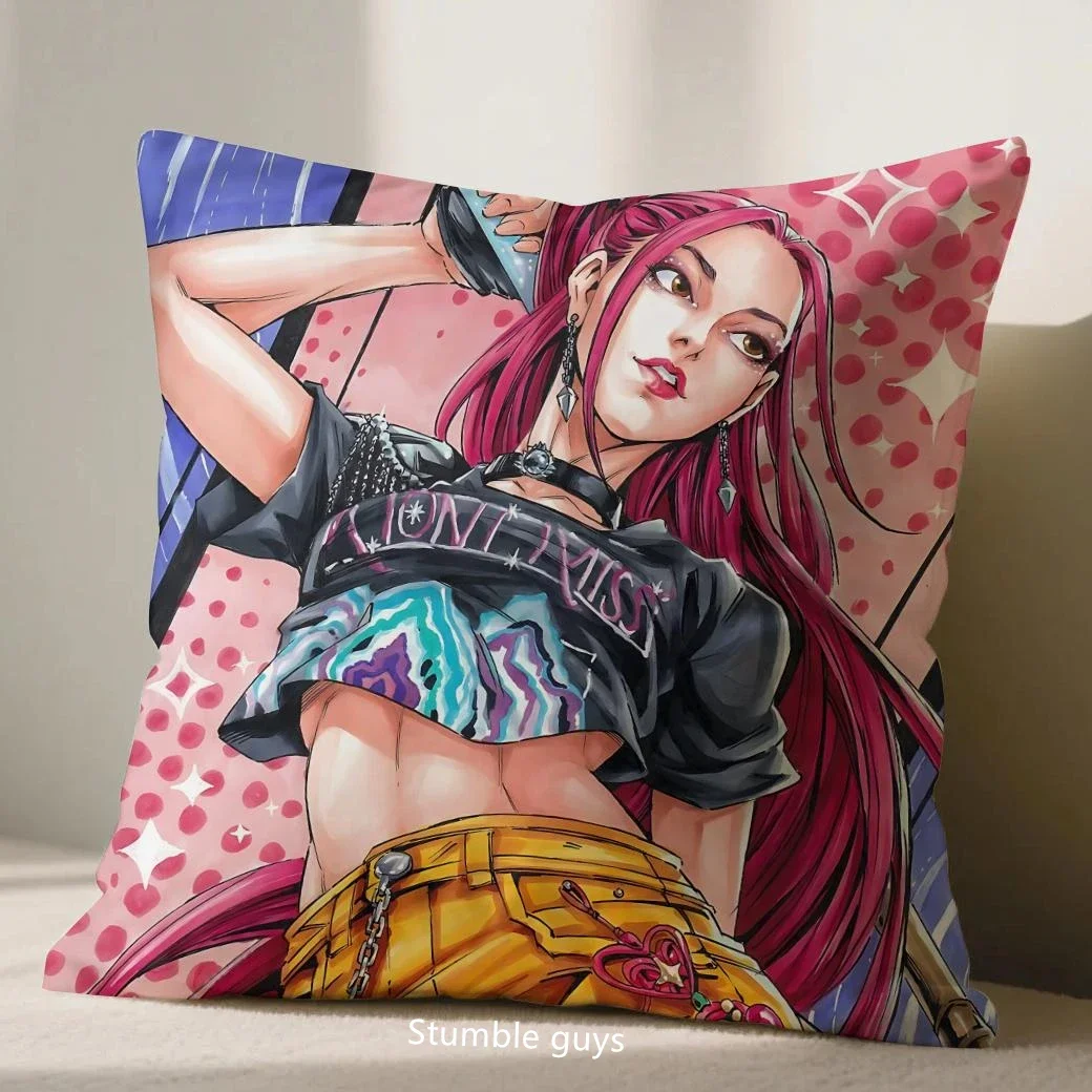 Kpop شيطان الصيادين أنيمي 45X45cm غطاء وسادة أريكة المخدة غرفة المعيشة