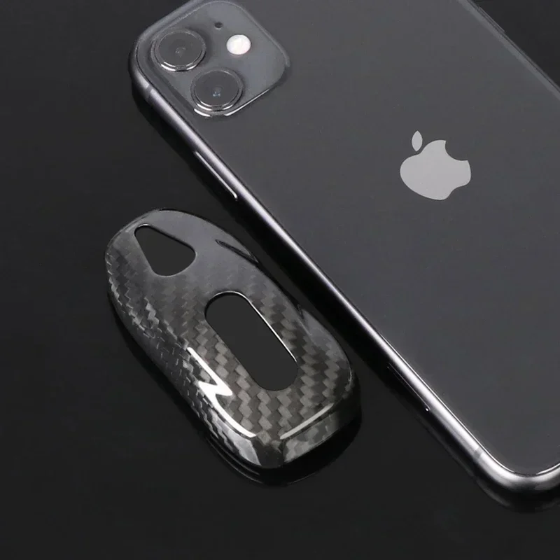 Etui na klucze Tesla Model 3 Y z prawdziwego włókna węglowego 3K 240G Ręcznie robione etui na klucze Zestaw breloków do kluczy Akcesoria 17-24