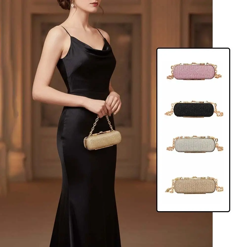 Rhinestone Chain Lipstick Bag Luxury Shiny Evening Clutch Purse Detachable Versatile Mini Crossbody Bag Bridesmaid
