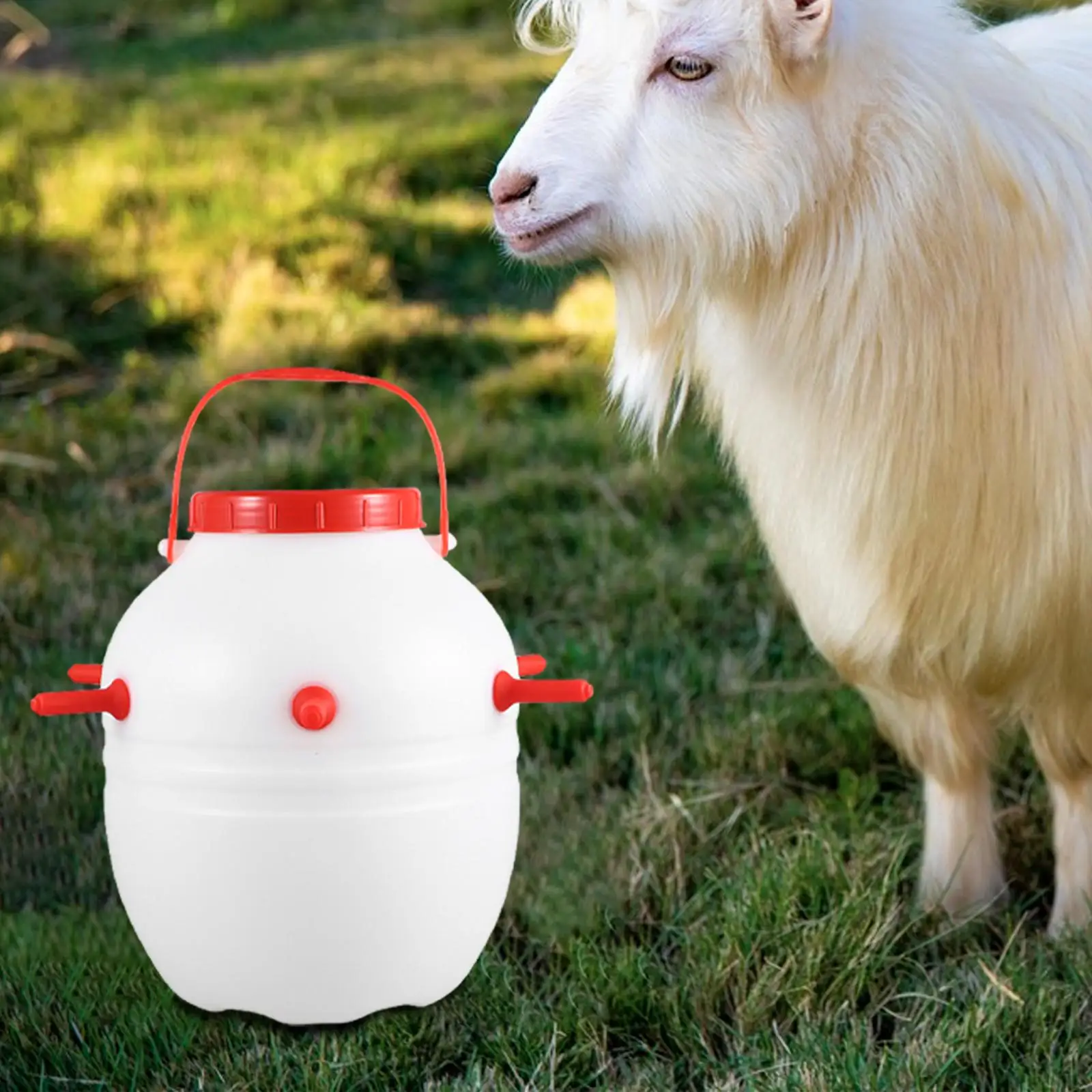 

Lamb feed Bottle White and Red Milk Bottle Lamb Feeder for Piglet Puppy