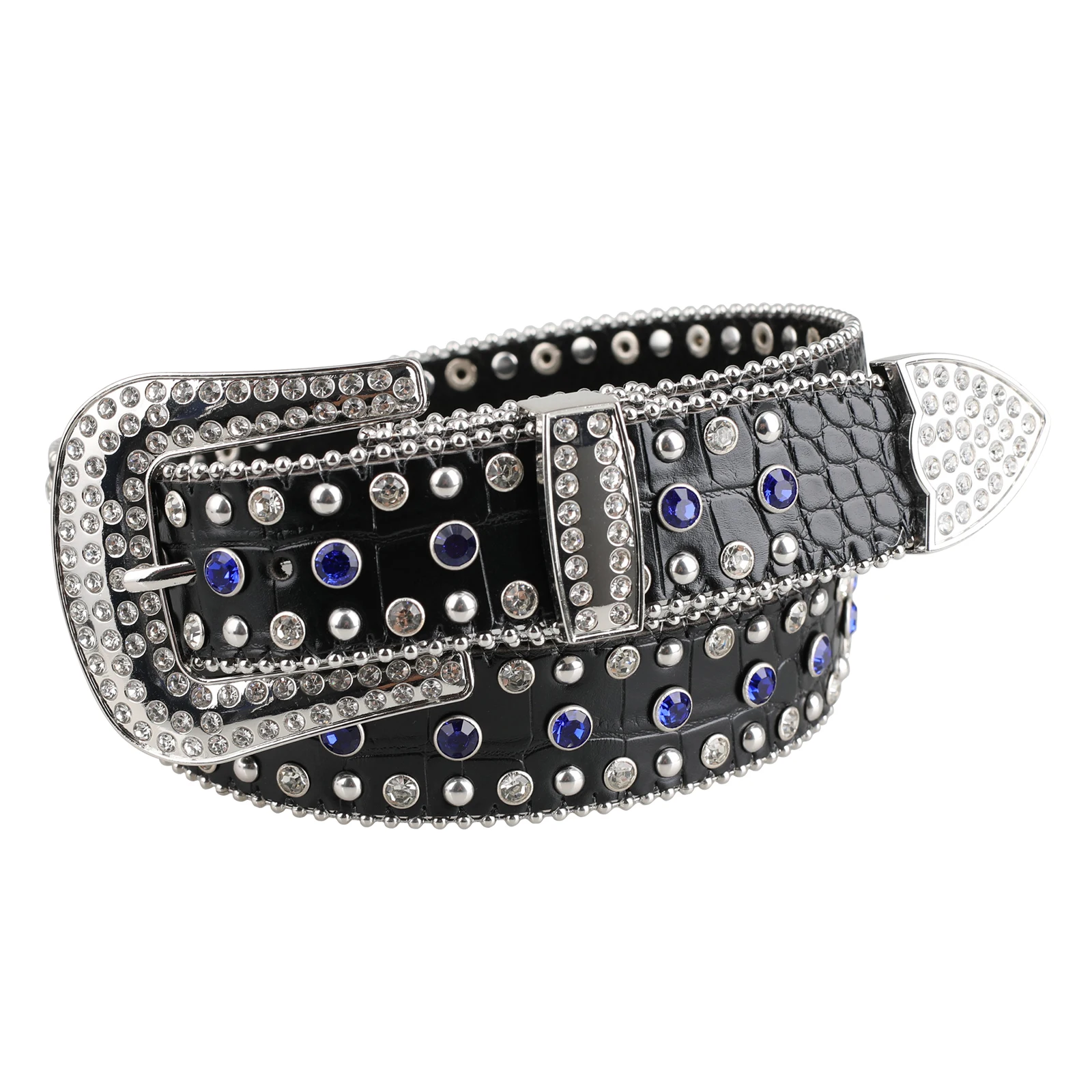 Rhinestone Needle Buckle Belt For Women's Rivet Belt 3.8cm