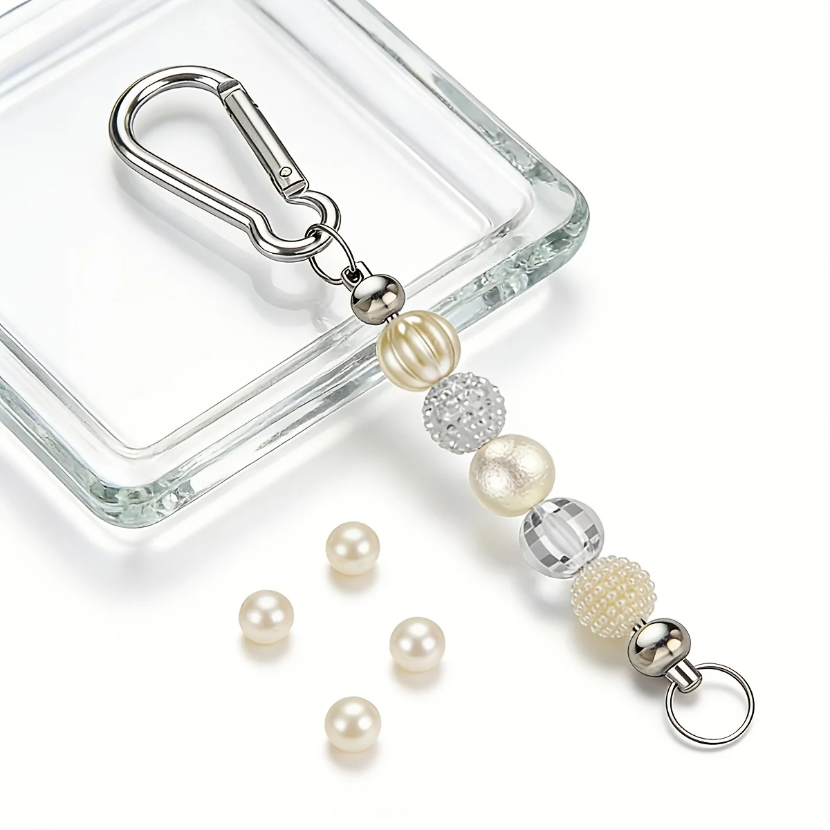 Economical Stylish Blank Bead Bars Keychain Making Supplies Exquisite Jewelry Parts Car Key Pendant Gift For Rental House 15pcs - view 3