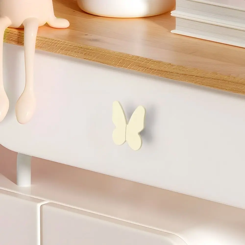 Furniture Hardware Butterfly Shape Door Pulls Cabinet Drawer Single Hole Drawer Knobs Wardrobe Pulls Zinc Alloy