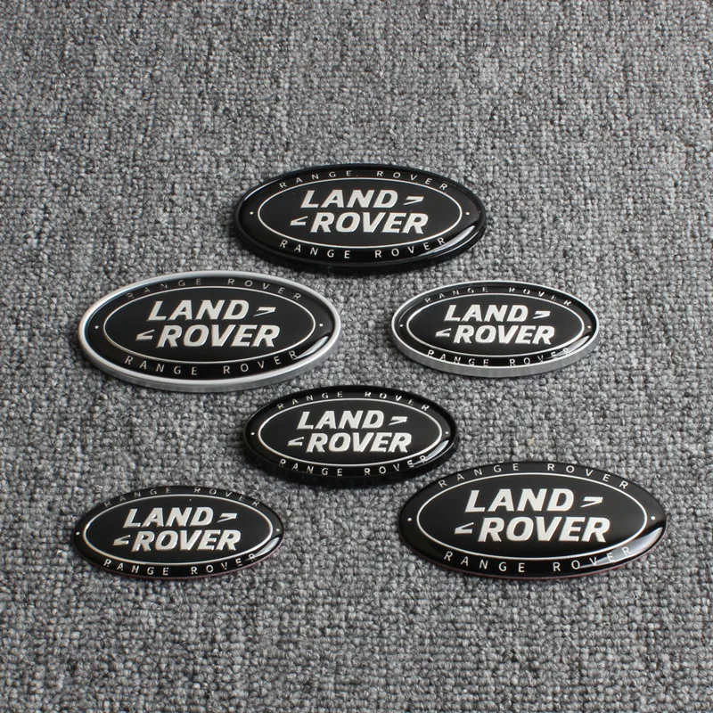 3D Car Front and rear Emblem Badge Sticker For Land rover  Anniversary Logo SVR Discovery Velar Evoque Freelander Range Rover