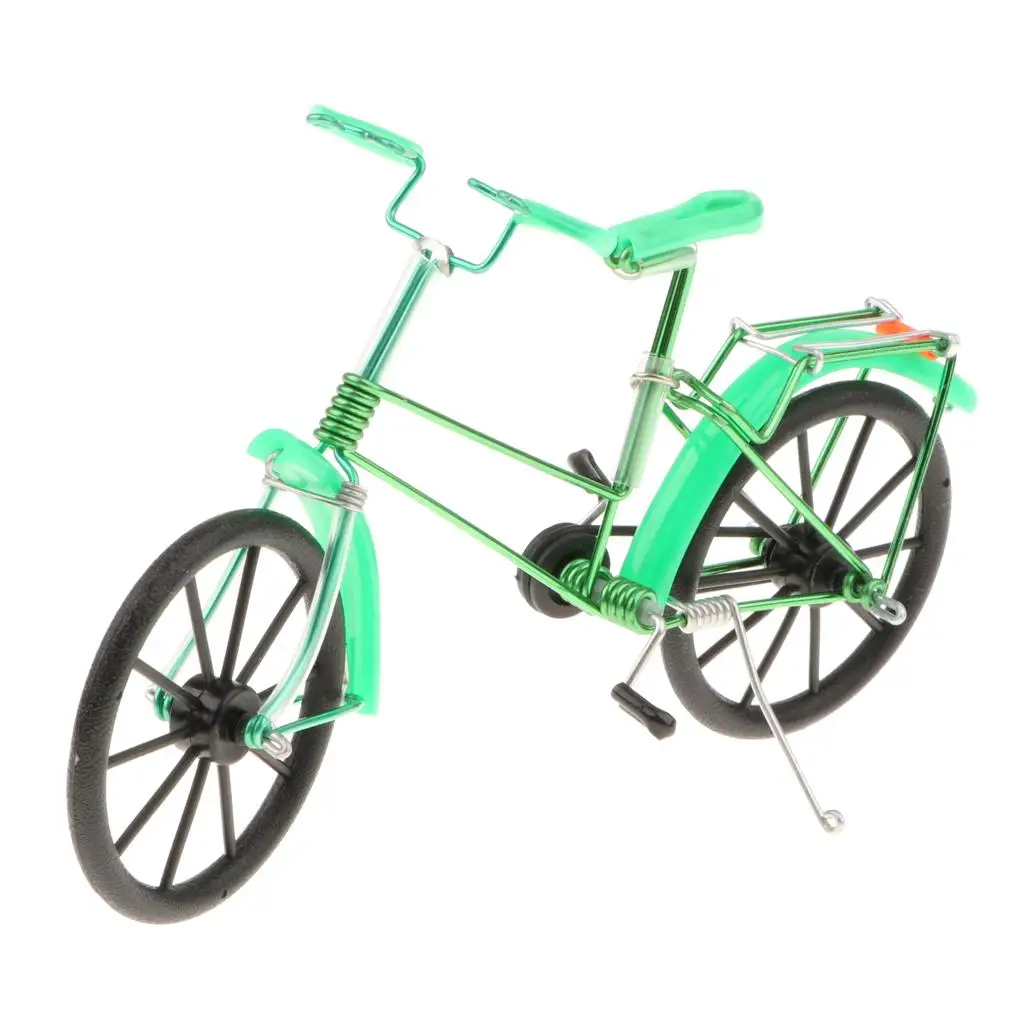 1 10 Scale Diecast Bicycle Toy Metal Handicraft Bike Model Desk Decoration Collectibles Gift for Kids Shop Window Show