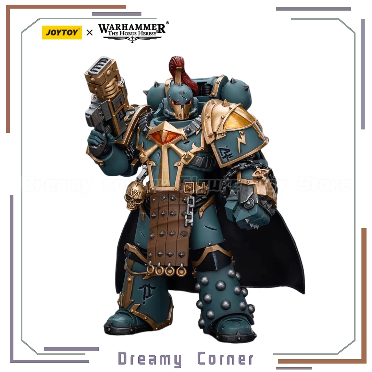 

【In Stock】JOYTOY Warhammer 40K Sons of Horus Legion Praetor with Power Fist 1/18 Action Figures Models Toys