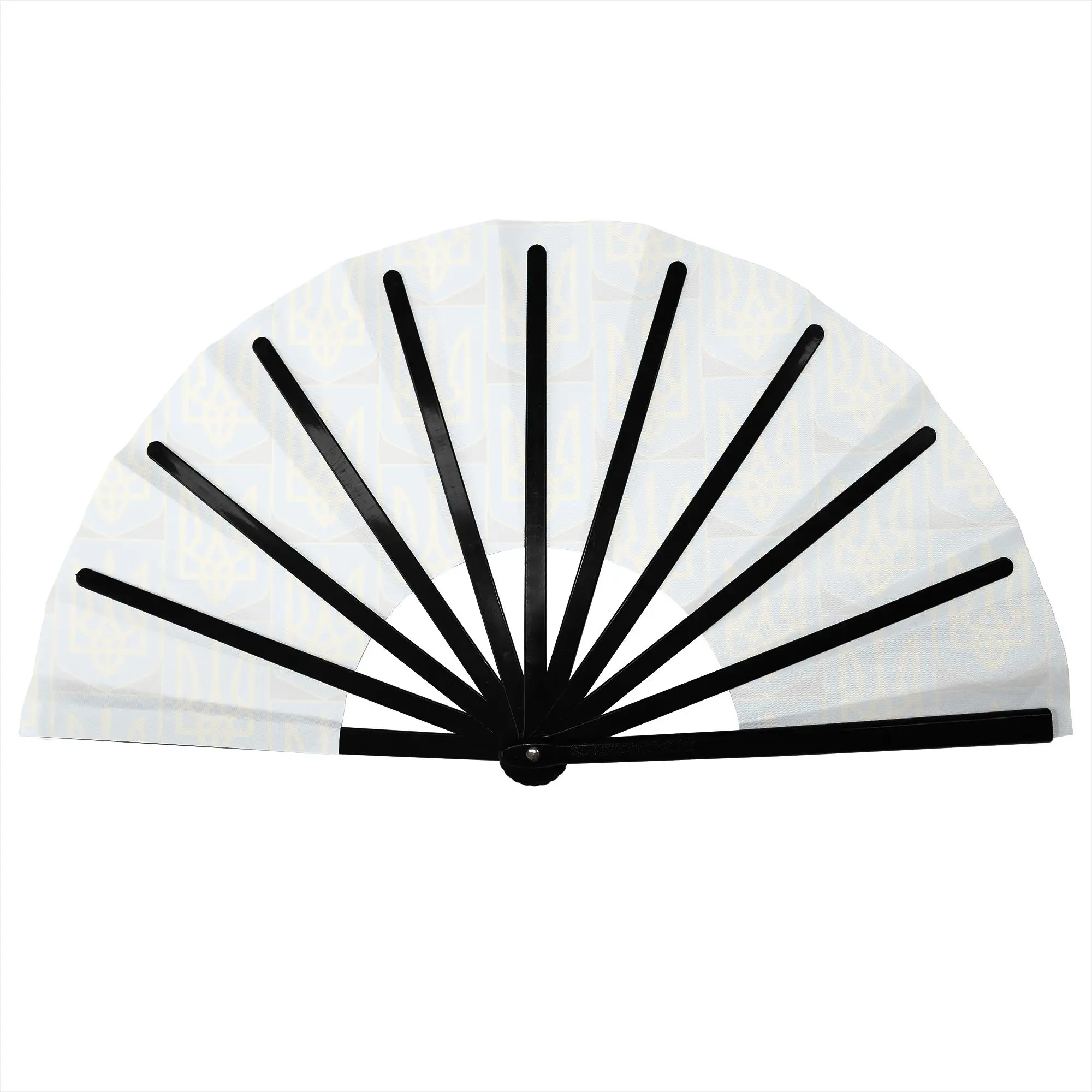 Customized Flag Of Ukraine Portable Pocket Fan Outdoor Ukrainian Heart Polyester Folding Fan Chinese Dance Handheld Cooling Fans