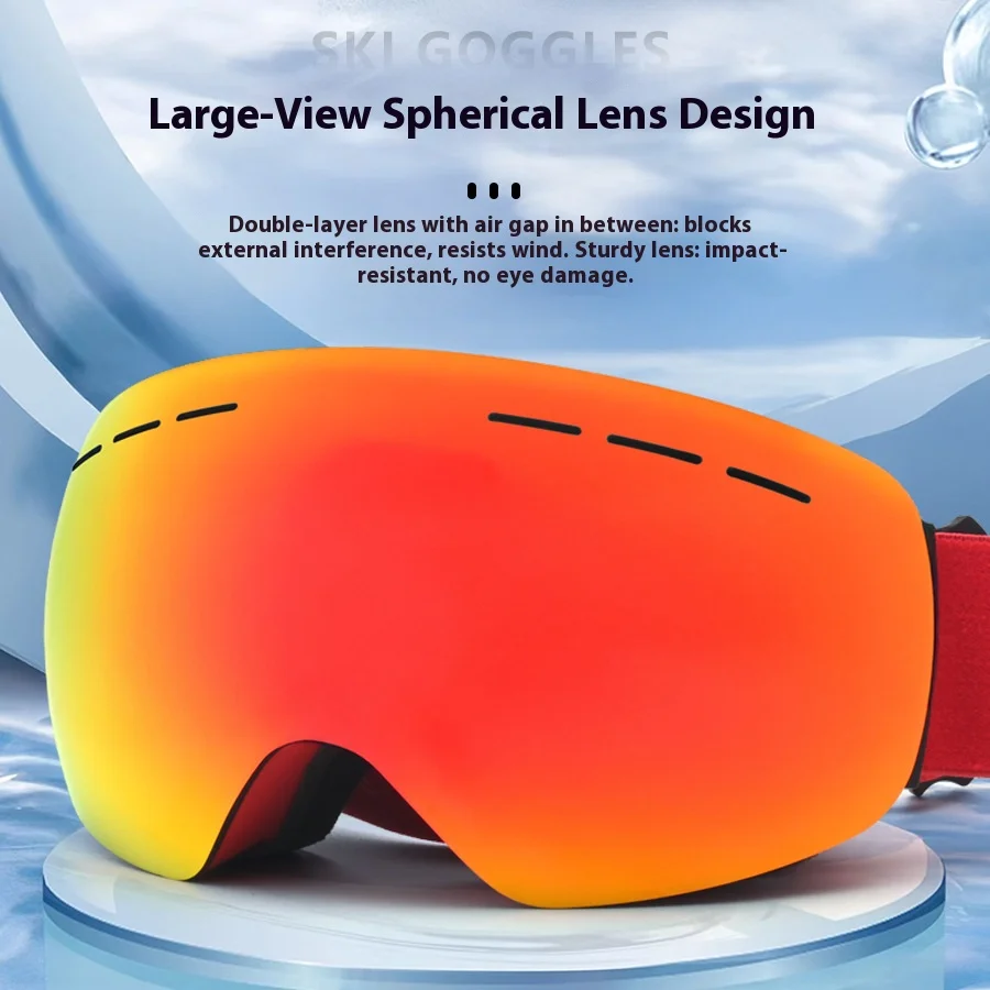 

Лыжные очки с магнитными линзами, совместимые с OTG, противотуманные и ветрозащитные для катания на лыжах и сноуборде — для мужчин и женщин.