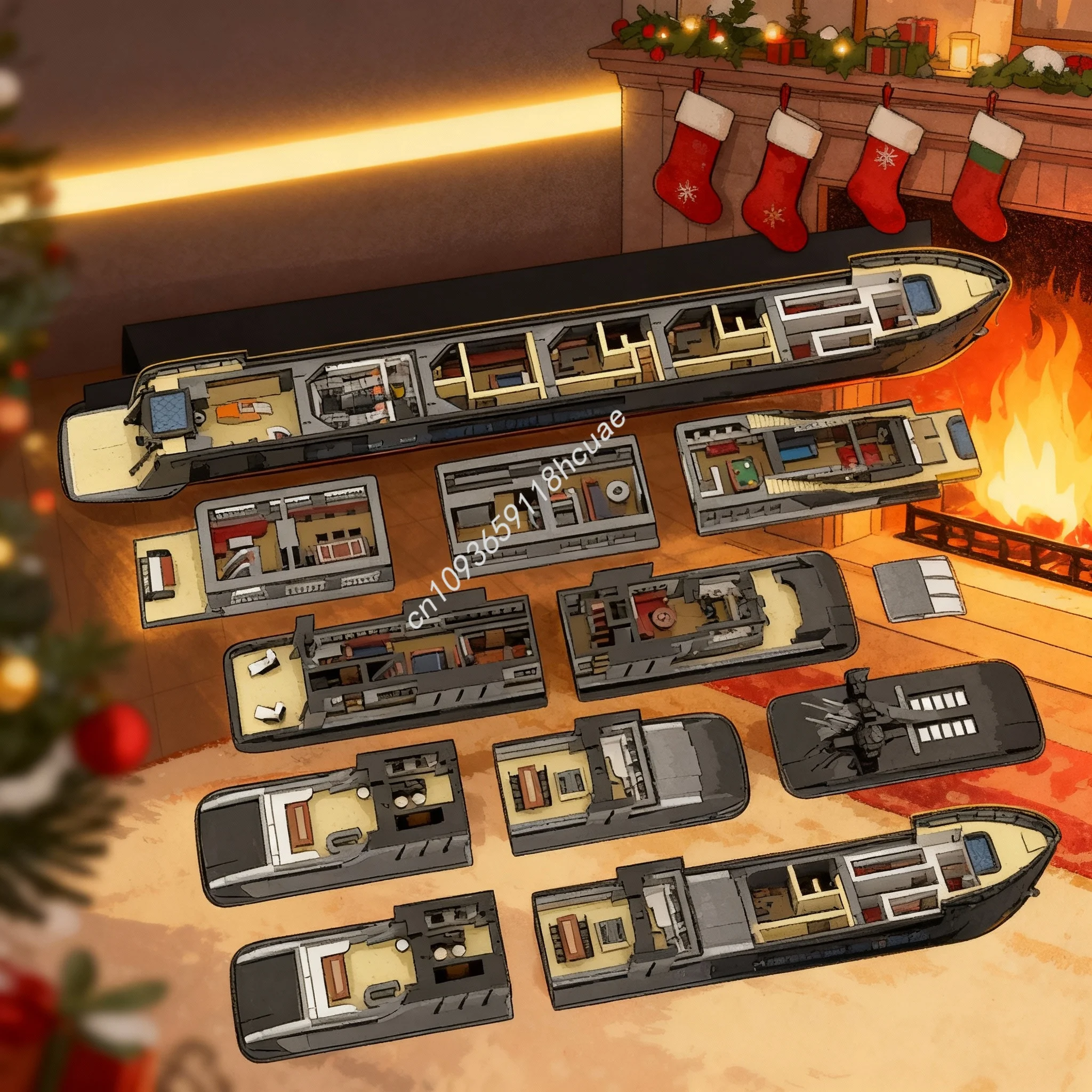 

16185pcs MOC Large Luxury Yacht Mini Fig Scale Boat Model Building Christmas Gift Blocks Construction Toys DIY Creative Idea