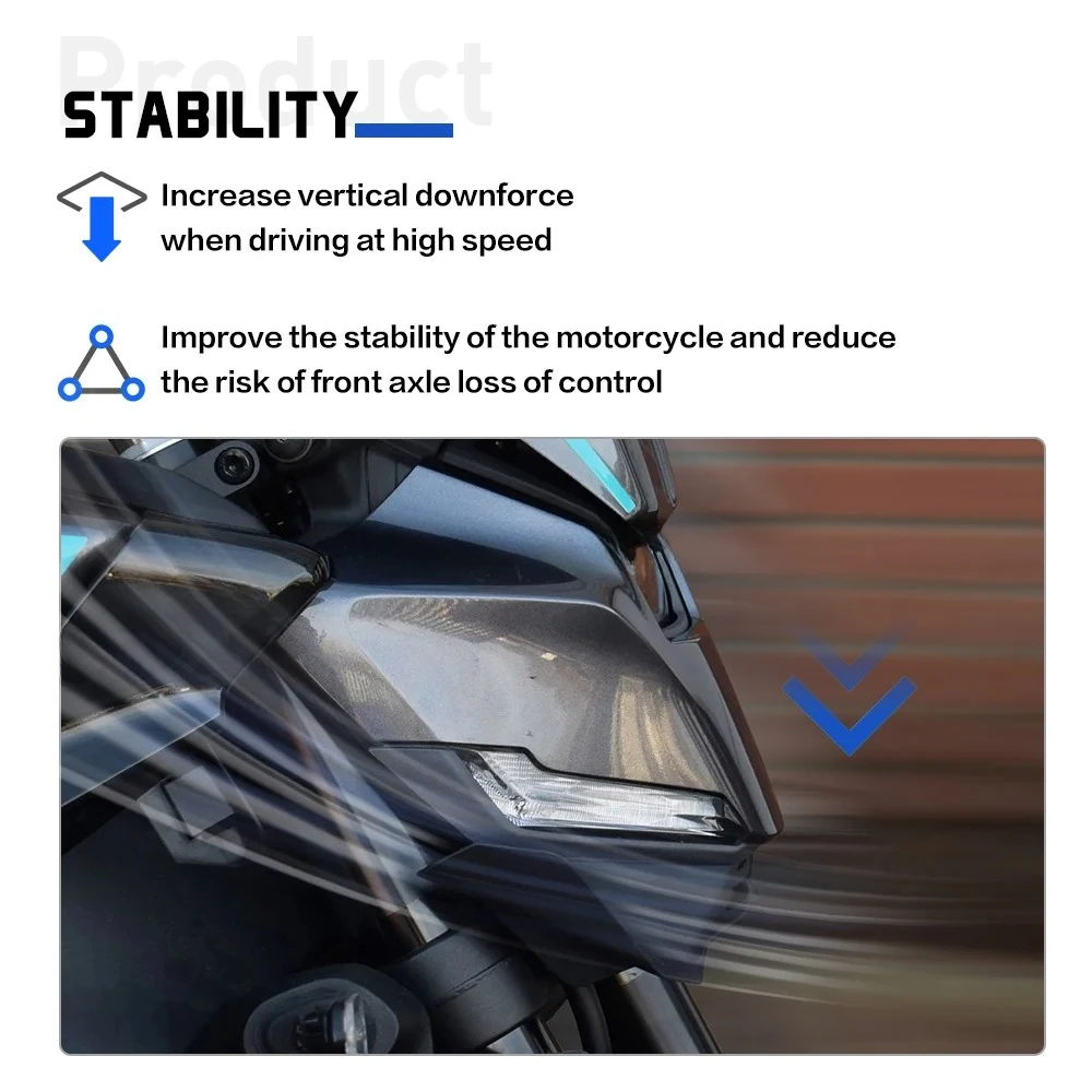 Per YAMAHA MT-09 MT09 MT 09 SP 2024 2025 Gen 4 Moto Sport Downforce Nuda Forntal Spoiler Aerodinamico Ala Deflettore