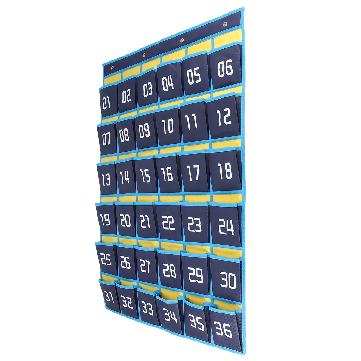 36 Numbered Pockets Chart Cell Phone Hanging Organizer Hanging Storage Bag for Classroom Calculator Mobile Phone Holders