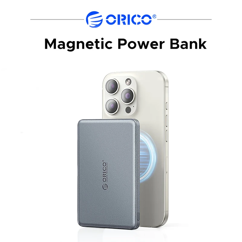 ORICO Magnetic Power Bank 15W Wireless 20W Wired Charging Thin Card-Sized Slim Portable Powerbank for iPhone 17 for Samsung