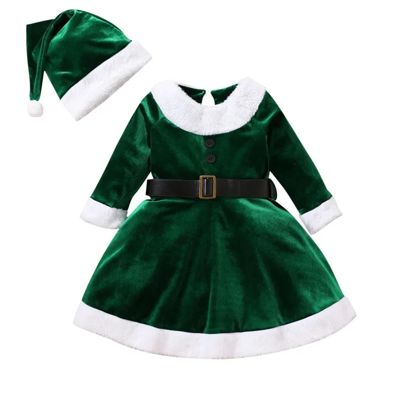 Santa Claus Top Quality Christmas Costume Suit Baby Boy Girl Kids New Year Children'S Clothing Set MN12