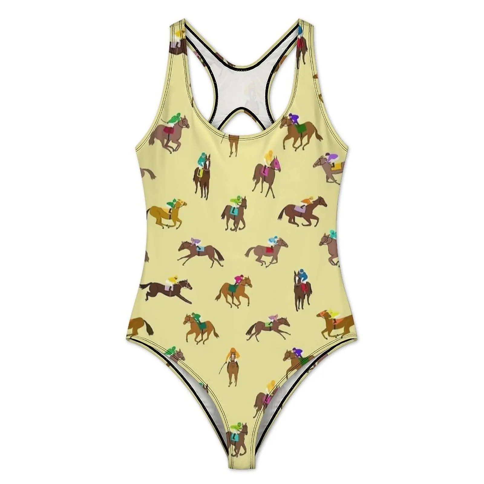 Green Fox Hunt Print Swimsuit Sexy  Women Swimwear One Piece Fashion Bodysuit Holiday Surf Push Up Backless Beach Outfits