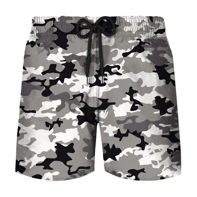 

Camouflage 3D Print Men's Sports Shorts Outdoor Running Breathable Beach Pants Loose Elasticated Waist ShortsBB