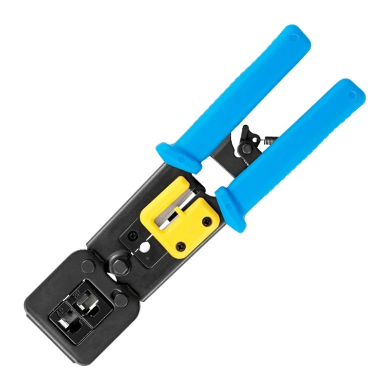أداة تجعيد RJ45 أداة تجعيد Cat5 Cat6 أداة تجعيد إيثرنت لتمرير موصلات RJ45 من Cat6