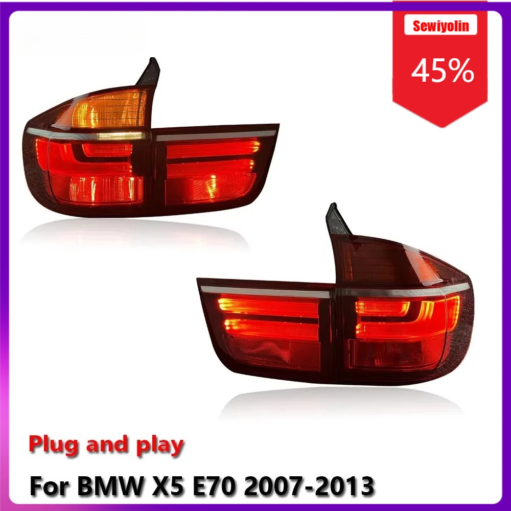 

Sewiyolin Car LED Lamp Auto Tail Light Assemblies For BMW X5 E70 2007-2013 Auto Rear Fog DRL Brake Turn Signal Lamp