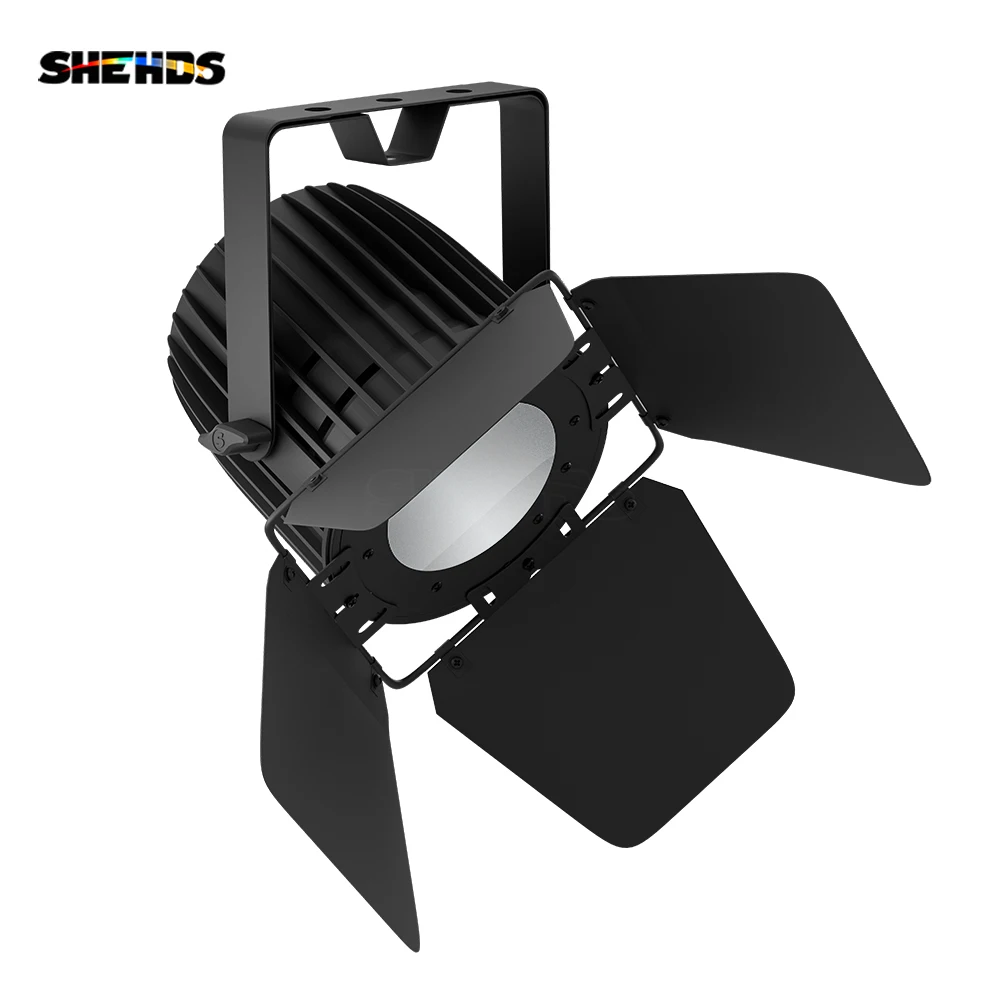 SHEHDS New Version LED 200W Cool&Warm White 2in1 COB Silent Fan Light New Aluminum Frosted Material Lens for DJ Bars Clubs