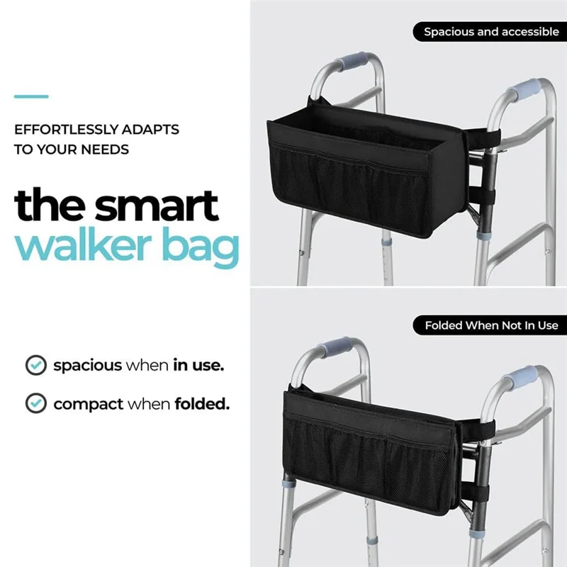 

Walker Basket Walker Bag Water Walker Cup Holder Walker Basket For Folding Walker Foldable Walker Storage Bag-B91B