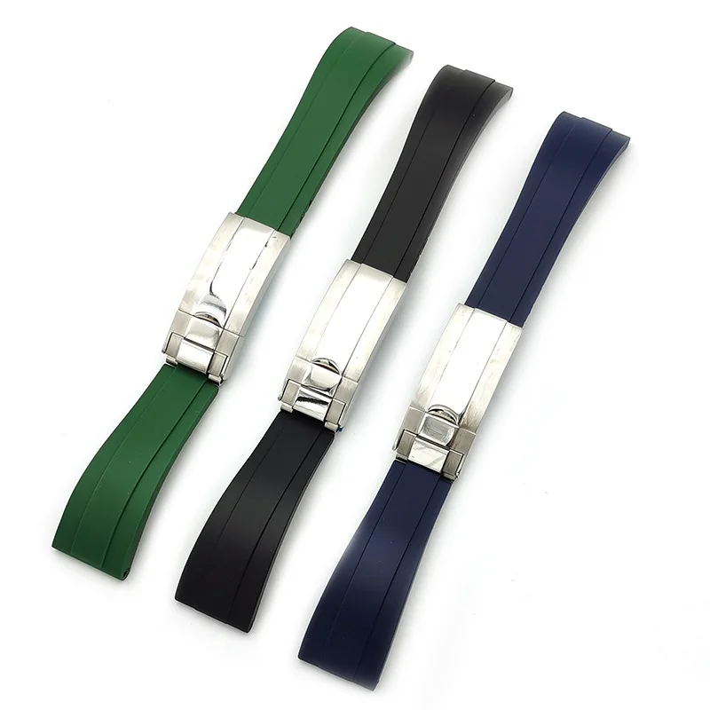 

Universal 20mm 21mm ApplicableRolexWater ghostsubDiving Oyster Straight buckle TPUWatch Strap
