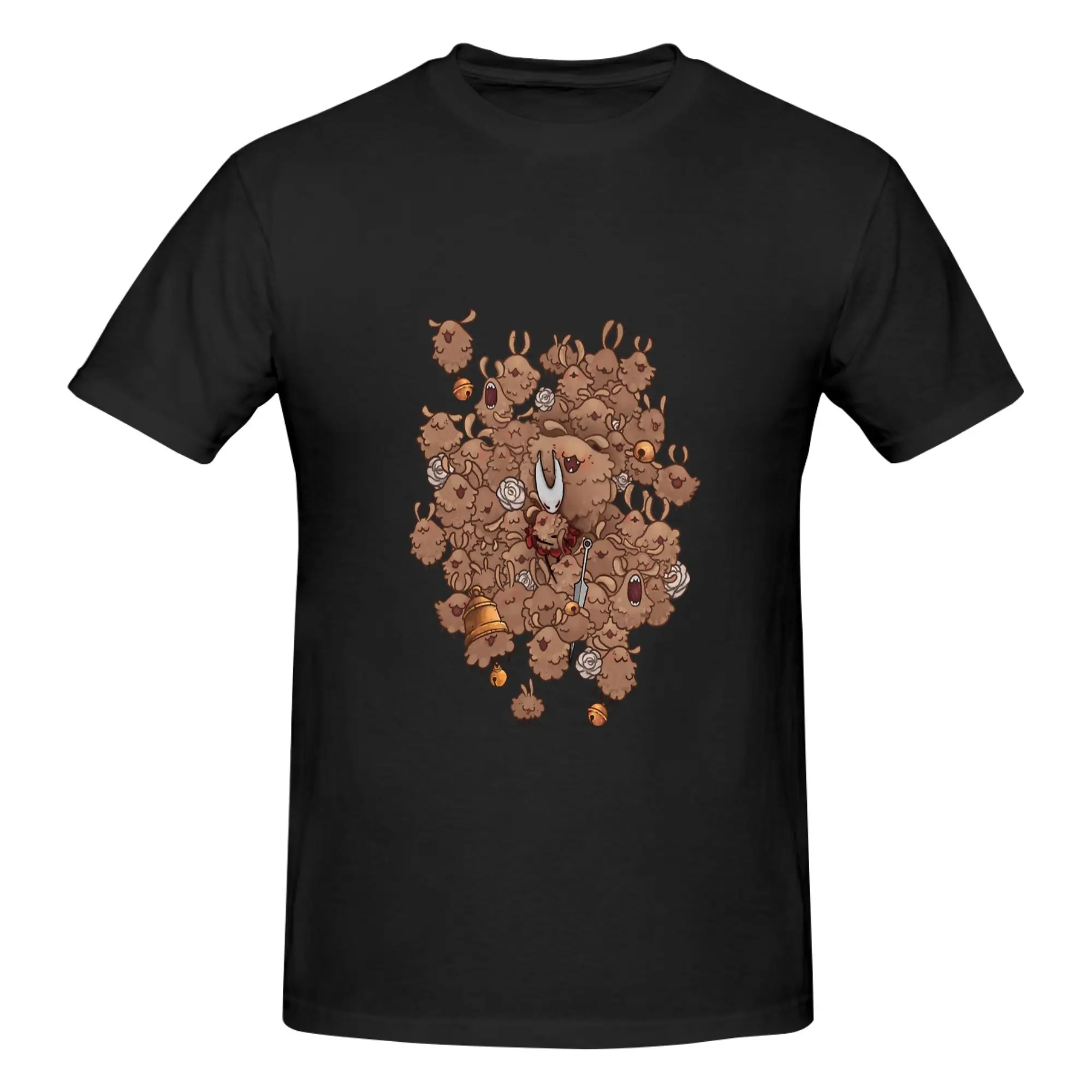 Funny Hornet s Rest   Hollow Knight Silksong Fleas Seamless Pattern  Men's Printed T-Shirt Unisex T shirtPlus Size