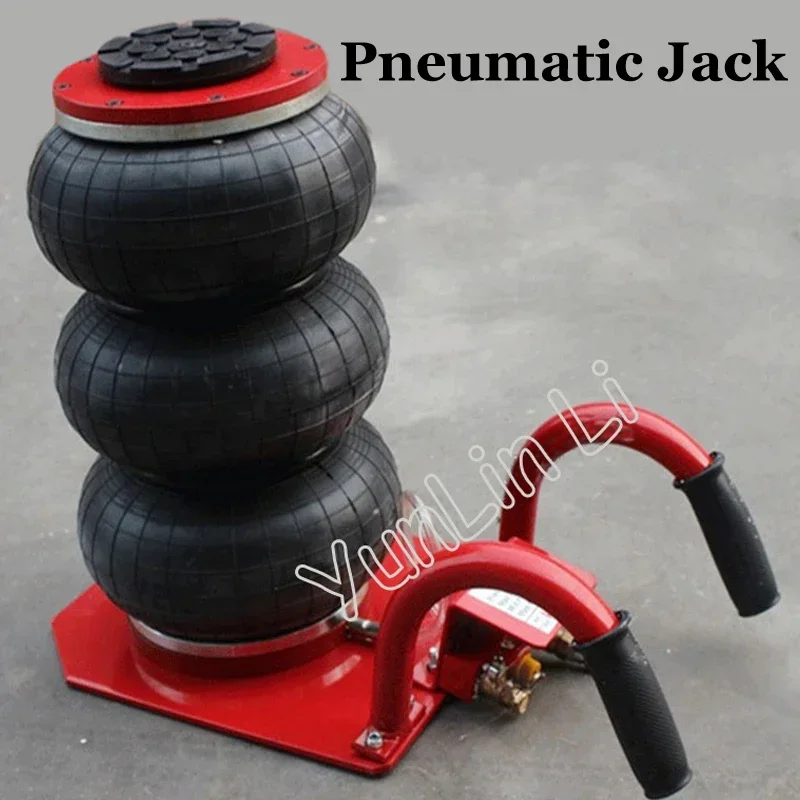 3T Pneumatic Jack Pneumatic Airbag Jack White Air Pressure Auto Jack Instrument for Vehicle Maintenance and Repairing Tool