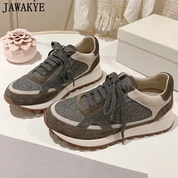 Man's Knited Lace-up Sneakers Shoes Multicolour Casual Comfortable Loafers Flat Shoes Hot Sale Italian Brand Trainers Walk Shoes