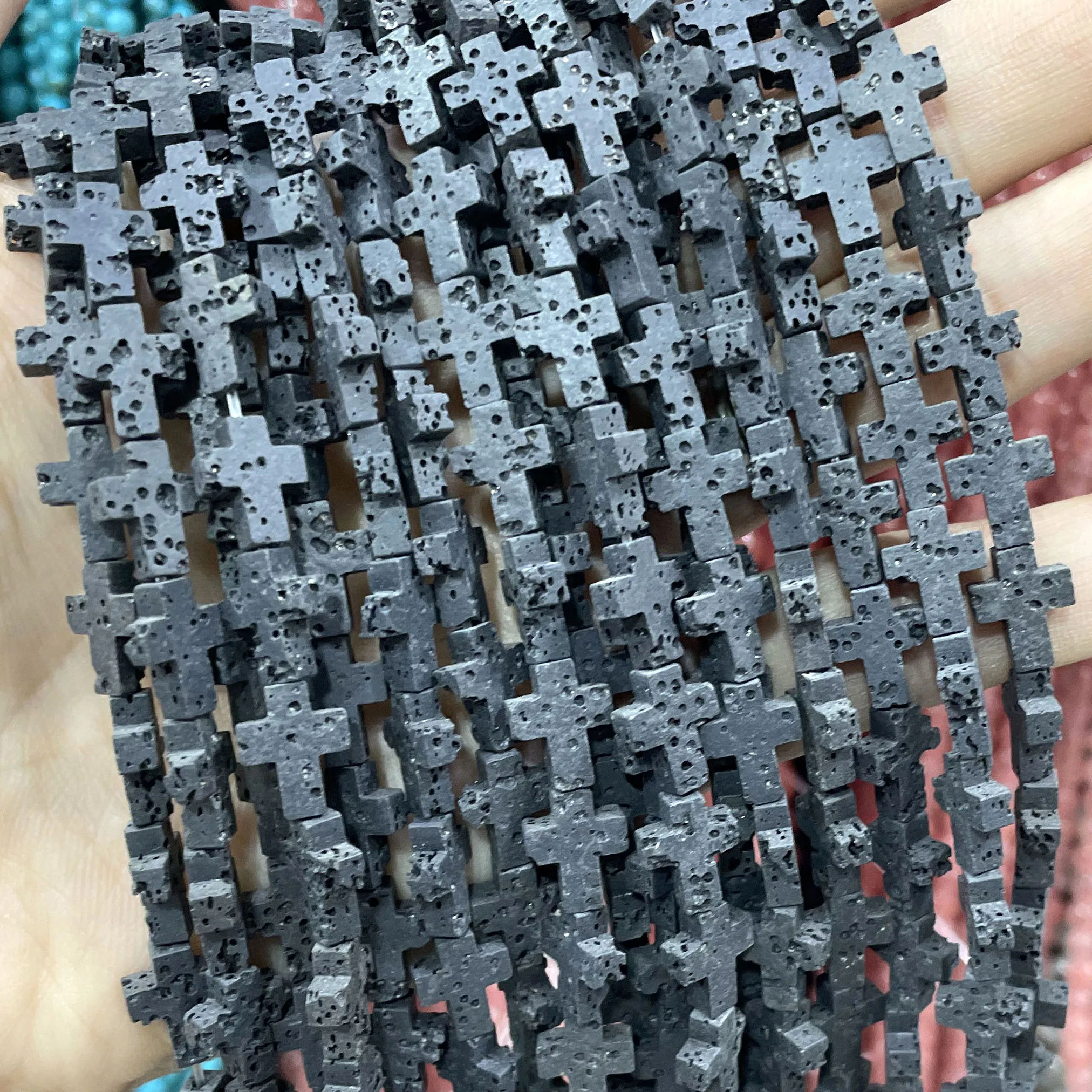 Natürliche Stein Vulkanischen Lava Zylinder Räder Platz Runde Herz Form Spacer Perlen Für Schmuck Machen Diy Armband Zubehör – Detail 8