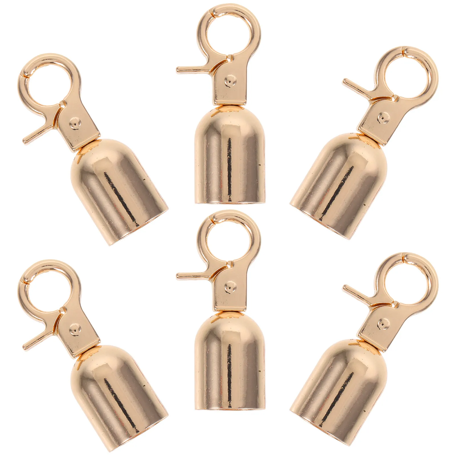 6Pcs Zinc Alloy Metal Rope End Caps Hooks for Stanchion Ropes Barrier Rope Connectors Secure Carabiner Clips Queue Divider Crowd
