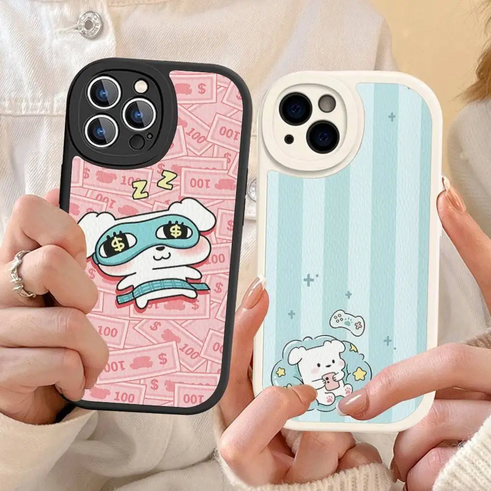 

Z-zoggy For IPhone 16 15 14 16E 13 12 11 Pro Max Plus Phone Leather Case
