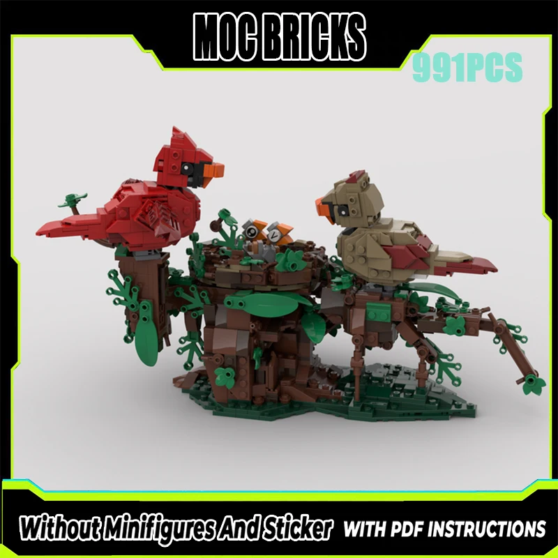 정교한 신제품 MOC 블록 아트 모델 사계절 새 연못 기술 모듈형 어린이 장난감 DIY 조립 세트